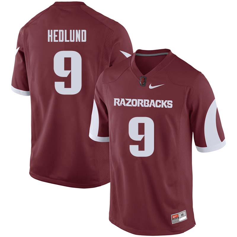 Men #9 Cole Hedlund Arkansas Razorback College Football Jerseys Sale-Cardinal